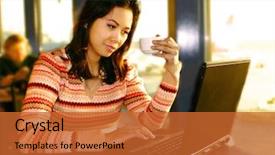  Presentation with airport lounge - Cool new presentation design with the airport lounge cafe backdrop and a red colored foreground