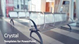  Presentation with waiting room - Presentation theme enhanced with the airport or hospital background and a gray colored foreground