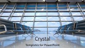  Presentation with airport runway - Slides enhanced with the airport with runway background and a light blue colored foreground