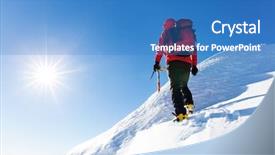  Presentation with brave - Audience pleasing PPT theme consisting of the alps concepts determination backdrop and a teal colored foreground