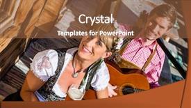  Presentation with hut - Cool new presentation theme with the alps making guitar backdrop and a  colored foreground