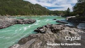  Presentation with siberia - Beautiful PPT theme featuring the altai mountains siberia backdrop and a gray colored foreground