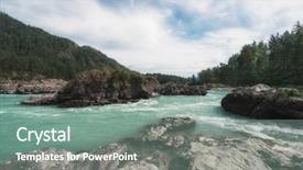  Presentation with siberia - Presentation design consisting of the altai mountains siberia background and a seafoam green colored foreground