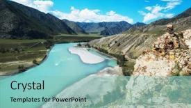  Presentation with siberia - Cool new slide deck with the altai mountains siberia backdrop and a light blue colored foreground