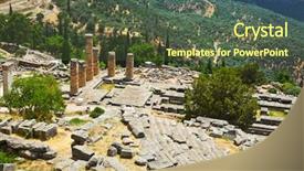  Presentation with archaeology - Audience pleasing PPT layouts consisting of the ancient city delphi backdrop and a tawny brown colored foreground