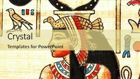  Presentation with papyrus - Audience pleasing presentation theme consisting of the ancient egyptian papyrus backdrop and a blonde colored foreground