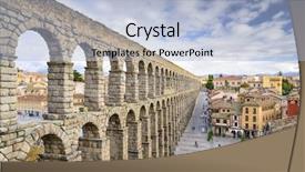  Presentation with ancient roman - Colorful theme enhanced with the ancient roman aqueduct backdrop and a light blue colored foreground