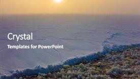  Presentation with icebreaker - Amazing theme having the arctic sea ice backdrop and a gray colored foreground