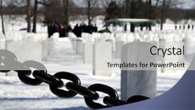  Presentation with funeral - Presentation enhanced with the arlington national cemetery background and a light gray colored foreground