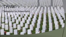  Presentation with marble - Beautiful PPT theme featuring the arlington national cemetery backdrop and a light gray colored foreground
