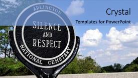  Presentation with respect - Presentation having the arlington national cemetery background and a light blue colored foreground