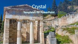  Presentation with archaeological - Cool new slide deck with the athenians at delphi backdrop and a ocean colored foreground