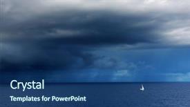  Presentation with stormy sea - Beautiful theme featuring the atlantic ocean - stormy backdrop and a ocean colored foreground