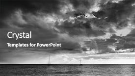  Presentation with stormy sea - Slides having the atlantic ocean - stormy background and a gray colored foreground