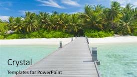  Presentation with paradise - Audience pleasing theme consisting of the azure indian ocean backdrop and a lemonade colored foreground