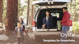  Presentation with kids travel - Colorful theme enhanced with the back of car backdrop and a violet colored foreground