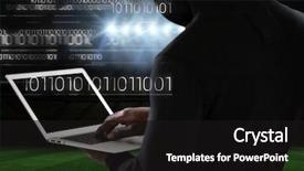  Presentation with hacker - PPT layouts having the back of hacker background and a black colored foreground