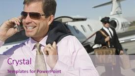  Presentation with cell - Slides consisting of the background at airfield background and a lemonade colored foreground