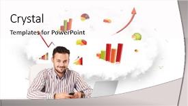  Presentation with cloud - PPT theme enhanced with the background containing colorful background and a sky blue colored foreground