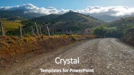  Presentation with rural road - Cool new presentation design with the background costa rica backdrop and a tawny brown colored foreground