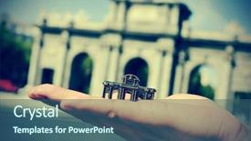  Presentation with reproduction - PPT layouts featuring the background in madrid background and a ocean colored foreground