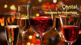  Presentation with crystal - Cool new slide set with the background of christmas backdrop and a tawny brown colored foreground