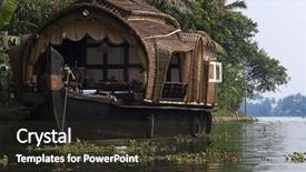  Presentation with kerala - Presentation design having the backwaters in kerala background and a tawny brown colored foreground
