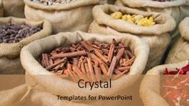  Presentation with indian bazaar - Amazing slide deck having the bags at indian backdrop and a coral colored foreground