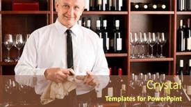  Presentation with clove - Cool new presentation theme with the bar - waiter clean glass with dish clove restaurant backdrop and a tawny brown colored foreground