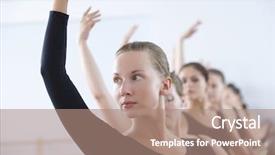  Presentation with classmates - Presentation theme with the barre in ballet background and a coral colored foreground