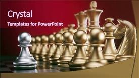  Presentation with battle - Theme enhanced with the battle of chess background and a wine colored foreground