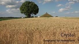  Presentation with battlefield - Slides enhanced with the battle of waterloo background and a coral colored foreground
