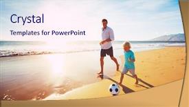  Presentation with fun - Cool new PPT theme with the beach at sun backdrop and a sky blue colored foreground