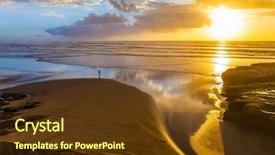  Presentation with tourism - Colorful slide deck enhanced with the beach near auckland backdrop and a tawny brown colored foreground