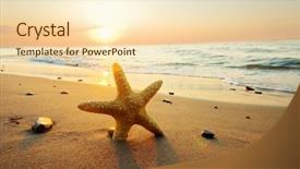  Presentation with summer time - Beautiful slides featuring the beach summer time backdrop and a lemonade colored foreground