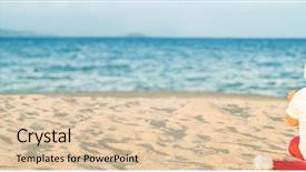  Presentation with tropical christmas - Cool new presentation theme with the beach tropical christmas backdrop and a lemonade colored foreground