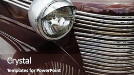  Presentation with old car - Presentation theme enhanced with the beautiful old car background and a wine colored foreground