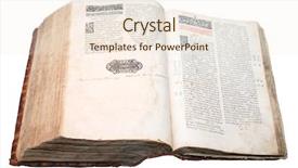  Presentation with old bible - Colorful PPT theme enhanced with the bible in old backdrop and a lemonade colored foreground
