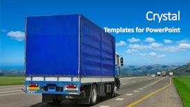  Presentation with container - Cool new presentation with the big highway transport backdrop and a teal colored foreground