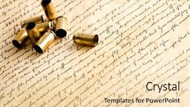  Presentation with focus - Presentation with the bill of rights background and a lemonade colored foreground