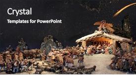  Presentation with nativity - Beautiful presentation theme featuring the birth of jesus backdrop and a dark gray colored foreground