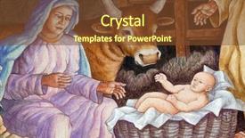  Presentation with nativity - Amazing PPT layouts having the birth of jesus backdrop and a tawny brown colored foreground