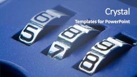  Presentation with combination lock - Cool new presentation design with the blue combination lock backdrop and a  colored foreground