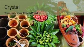  Presentation with floating - Colorful PPT theme enhanced with the boat - floating market backdrop and a violet colored foreground