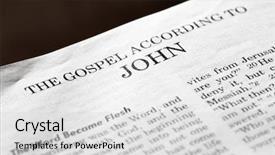  Presentation with gospel - PPT theme having the book of john background and a light gray colored foreground