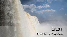  Presentation with falls - PPT theme featuring the border between argentina background and a lemonade colored foreground