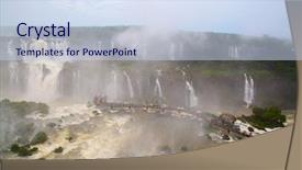  Presentation with falls - PPT theme with the border between argentina background and a sky blue colored foreground