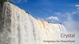  Presentation with falls - Colorful slide deck enhanced with the border between argentina backdrop and a lemonade colored foreground