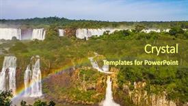  Presentation with brazil national colours - Slide deck featuring the border of brazil background and a tawny brown colored foreground