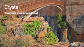  Presentation with bridge over troubled water - Slides enhanced with the bourkes luck potholes background and a tawny brown colored foreground
